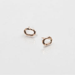 Martina Hamilton Island Link | 10ct Solid Rose Gold Stud Earrings