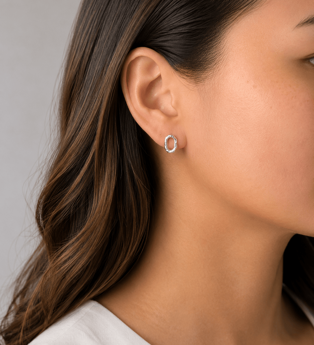 Martina Hamilton Island Link | Sterling Silver Stud Earrings