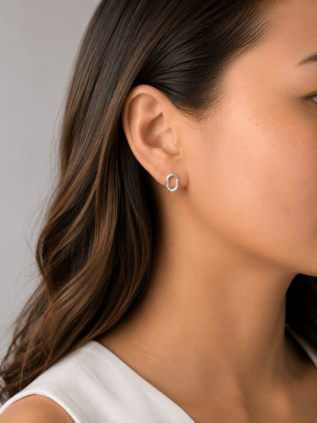 Martina Hamilton Island Link | Sterling Silver Stud Earrings