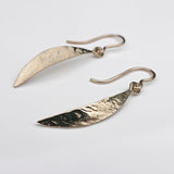 Martina Hamilton Leaf | 9ct Solid Gold Crescent Drop Earrings