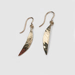 Martina Hamilton Leaf | 9ct Solid Gold Crescent Drop Earrings