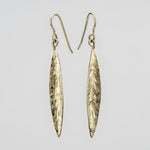 Martina Hamilton Leaf | 9ct Solid Gold Drop Earrings Large