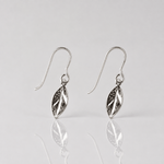 Martina Hamilton Leaf | Silver Drop Earrings Petite
