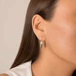 Martina Hamilton Leaf | Sterling Silver and Pearl Drop Earrings Medium