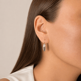 Martina Hamilton Leaf | Sterling Silver and Pearl Drop Earrings Medium