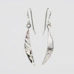 Martina Hamilton Leaf | Sterling Silver Crescent Drop Earrings