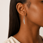 Martina Hamilton Leaf | Sterling Silver Crescent Drop Earrings