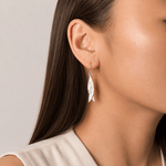 Martina Hamilton Leaf | Sterling Silver Double Drop Earrings