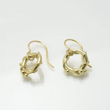 Martina Hamilton Nebula | 9ct Solid Gold Circle Drop Earrings Petite