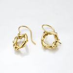 Martina Hamilton Nebula | 9ct Solid Gold Circle Drop Earrings Petite