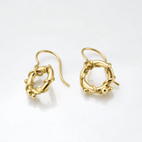 Martina Hamilton Nebula | 9ct Solid Gold Circle Drop Earrings Petite
