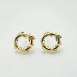 Martina Hamilton Nebula | 9ct Solid Gold Circle Stud Earrings Petite