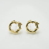 Martina Hamilton Nebula | 9ct Solid Gold Circle Stud Earrings Petite