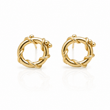 Martina Hamilton Nebula | 9ct Solid Gold Circle Stud Earrings Petite