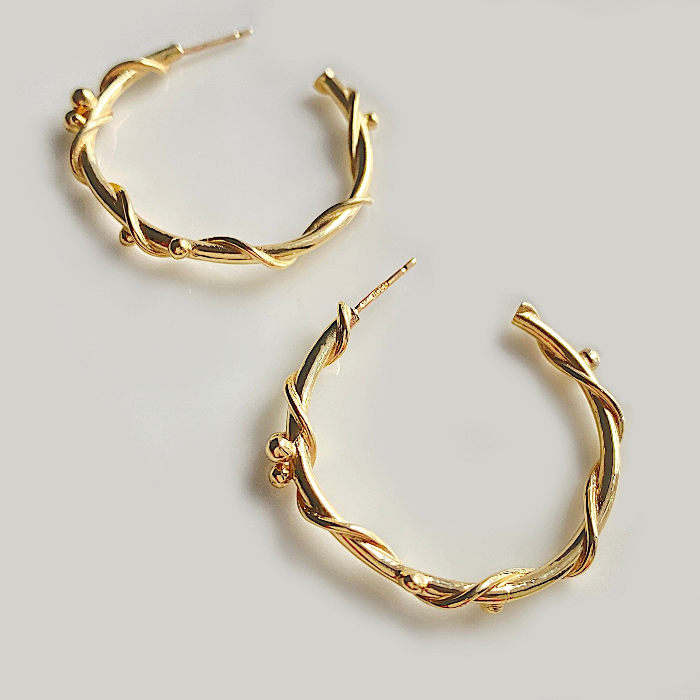 Martina Hamilton Nebula | 9ct Solid Gold Open Circles Earrings Large