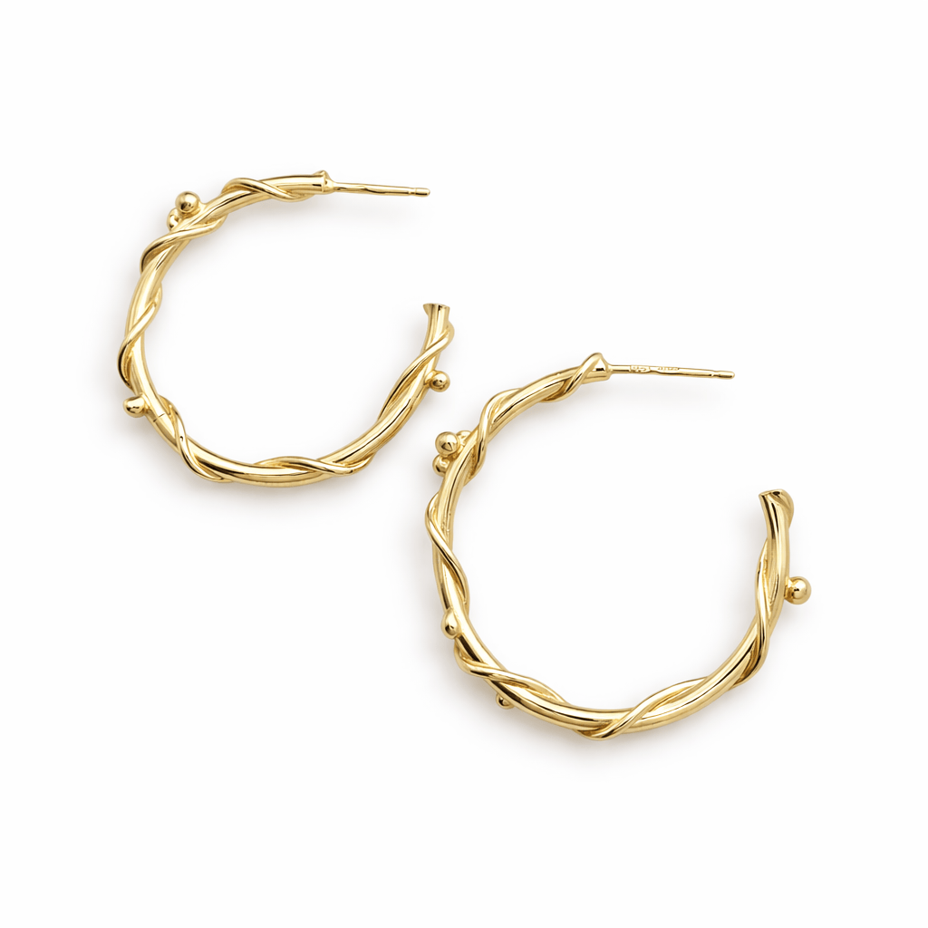 Martina Hamilton Nebula | 9ct Solid Gold Open Circles Earrings Large