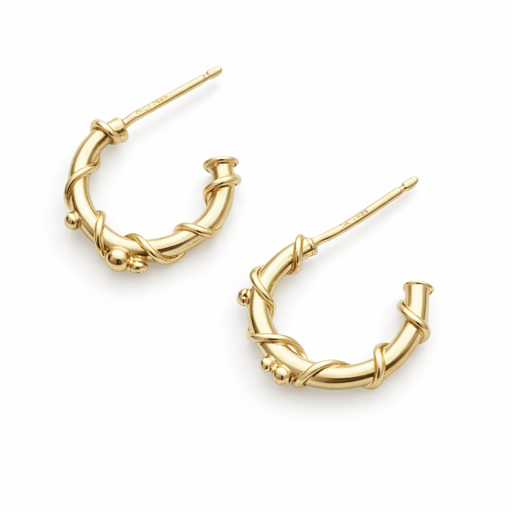 Martina Hamilton Nebula | 9ct Solid Gold Open Circles Earrings Medium