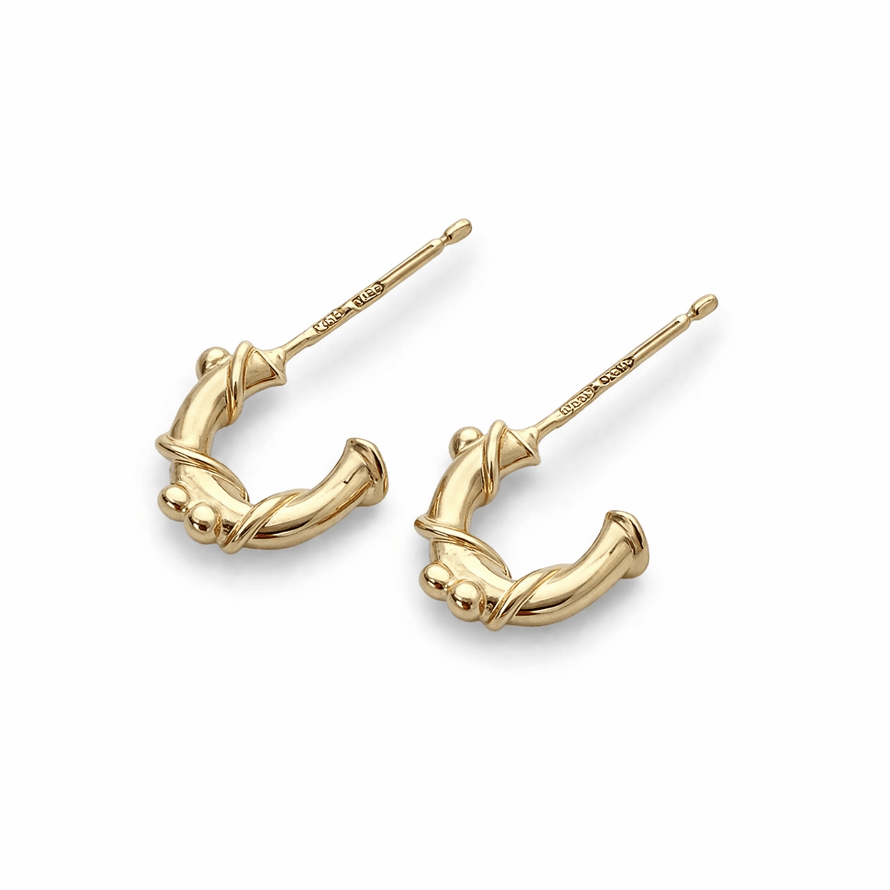 Martina Hamilton Nebula | 9ct Solid Gold Open Circles Earrings Petite