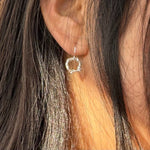 Martina Hamilton Nebula | Sterling Silver Circle Drop Earrings Petite
