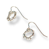 Martina Hamilton Nebula | Sterling Silver Circle Drop Earrings Petite