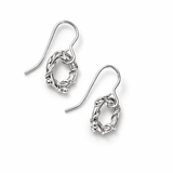 Martina Hamilton Nebula | Sterling Silver Circle Drop Earrings Petite