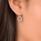 Martina Hamilton Nebula | Sterling Silver Circle Drop Earrings Petite