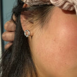 Martina Hamilton Nebula | Sterling Silver Circle Stud Earrings Petite