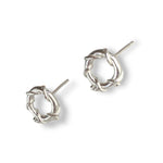Martina Hamilton Nebula | Sterling Silver Circle Stud Earrings Petite