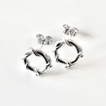 Martina Hamilton Nebula | Sterling Silver Circle Stud Earrings Petite