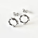 Martina Hamilton Nebula | Sterling Silver Circle Stud Earrings Petite