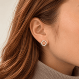 Martina Hamilton Nebula | Sterling Silver Circle Stud Earrings Petite