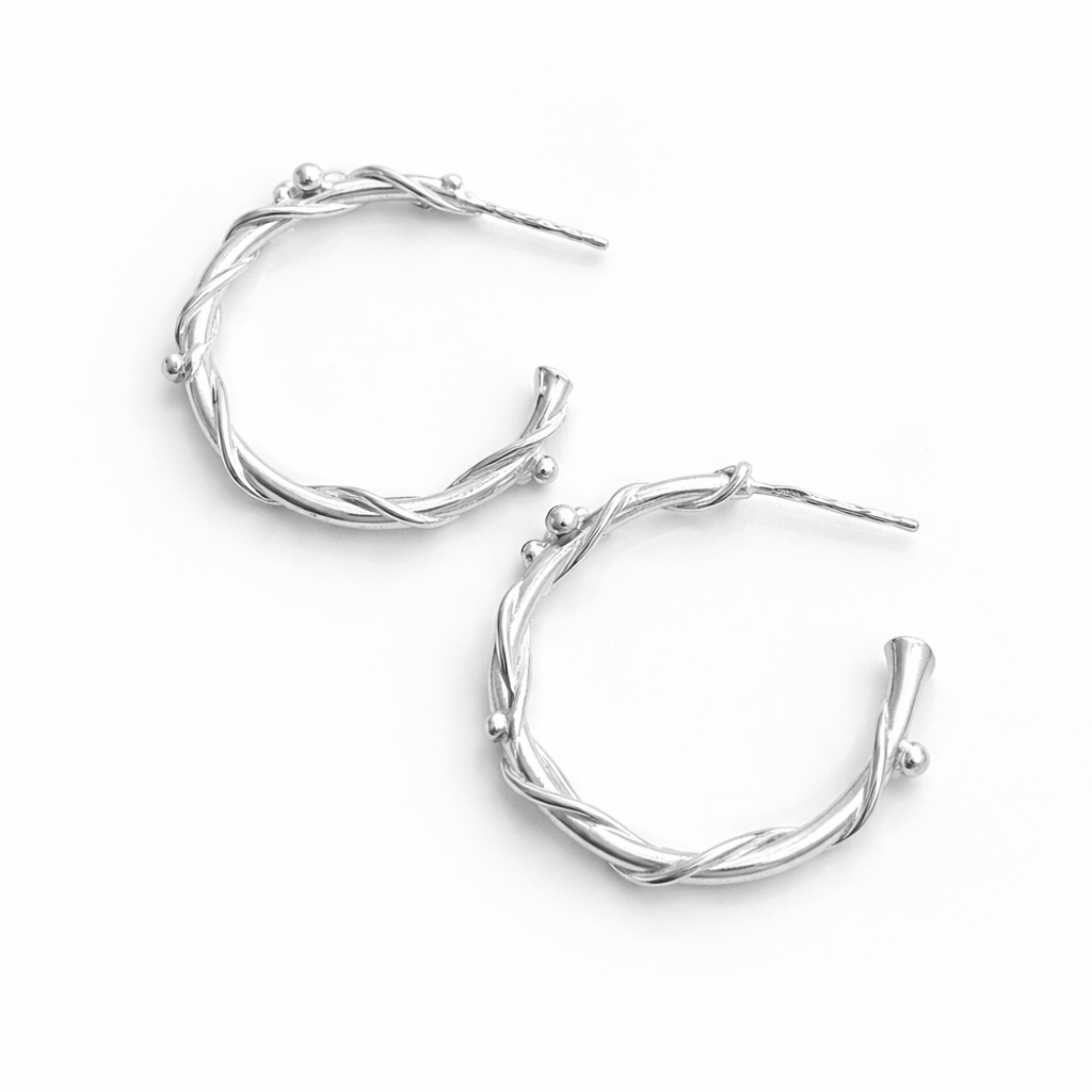 Martina Hamilton Nebula | Sterling Silver Open Circles Earrings Large