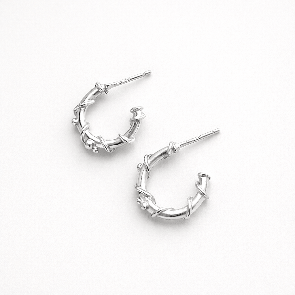 Martina Hamilton Nebula | Sterling Silver Open Circles Earrings Medium