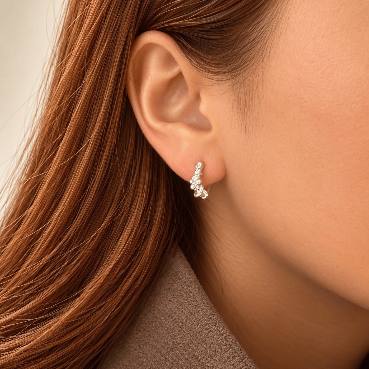 Martina Hamilton Nebula | Sterling Silver Open Circles Earrings Petite