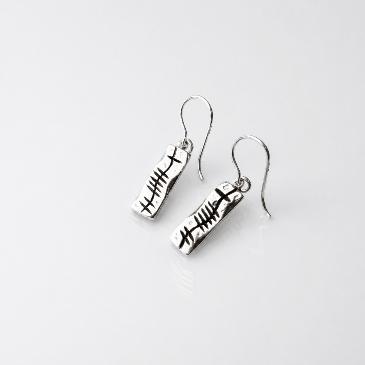 Martina Hamilton Ogham | Grá Drop Earrings