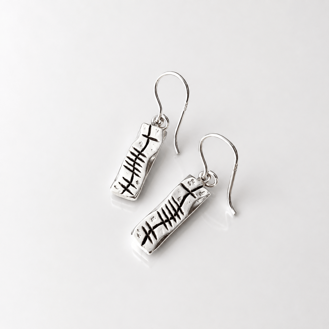 Martina Hamilton Ogham | Grá Drop Earrings