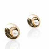 Martina Hamilton Oyster Pearl | 9ct Solid Gold and Pearl Stud Earrings Petite
