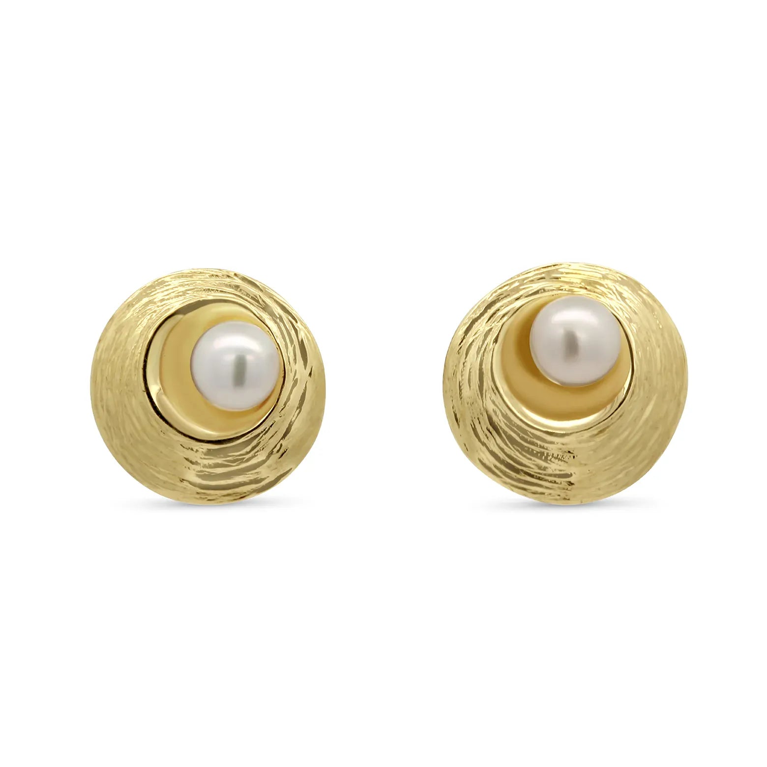 Martina Hamilton Oyster Pearl | 9ct Solid Gold and Pearl Stud Earrings Small