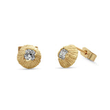 Martina Hamilton Seashore | Solid Gold with Diamonds Stud Earrings