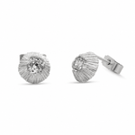 Martina Hamilton Seashore | Solid Gold with Diamonds Stud Earrings