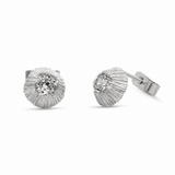Martina Hamilton Seashore | Solid Gold with Diamonds Stud Earrings