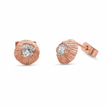 Martina Hamilton Seashore | Solid Gold with Diamonds Stud Earrings