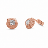 Martina Hamilton Seashore | Solid Gold with Diamonds Stud Earrings