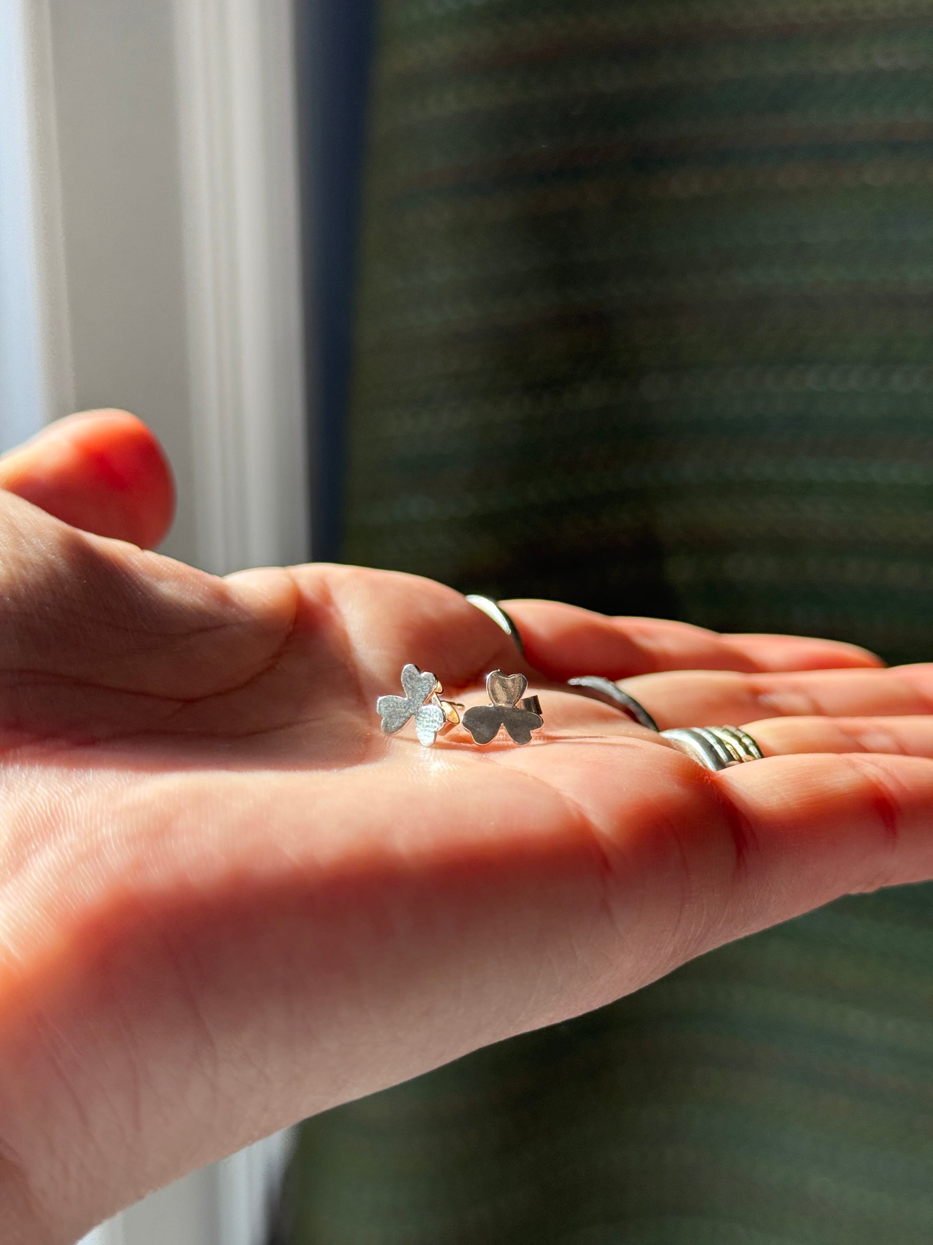 Martina Hamilton Shamrock | Sterling Silver Stud Earrings