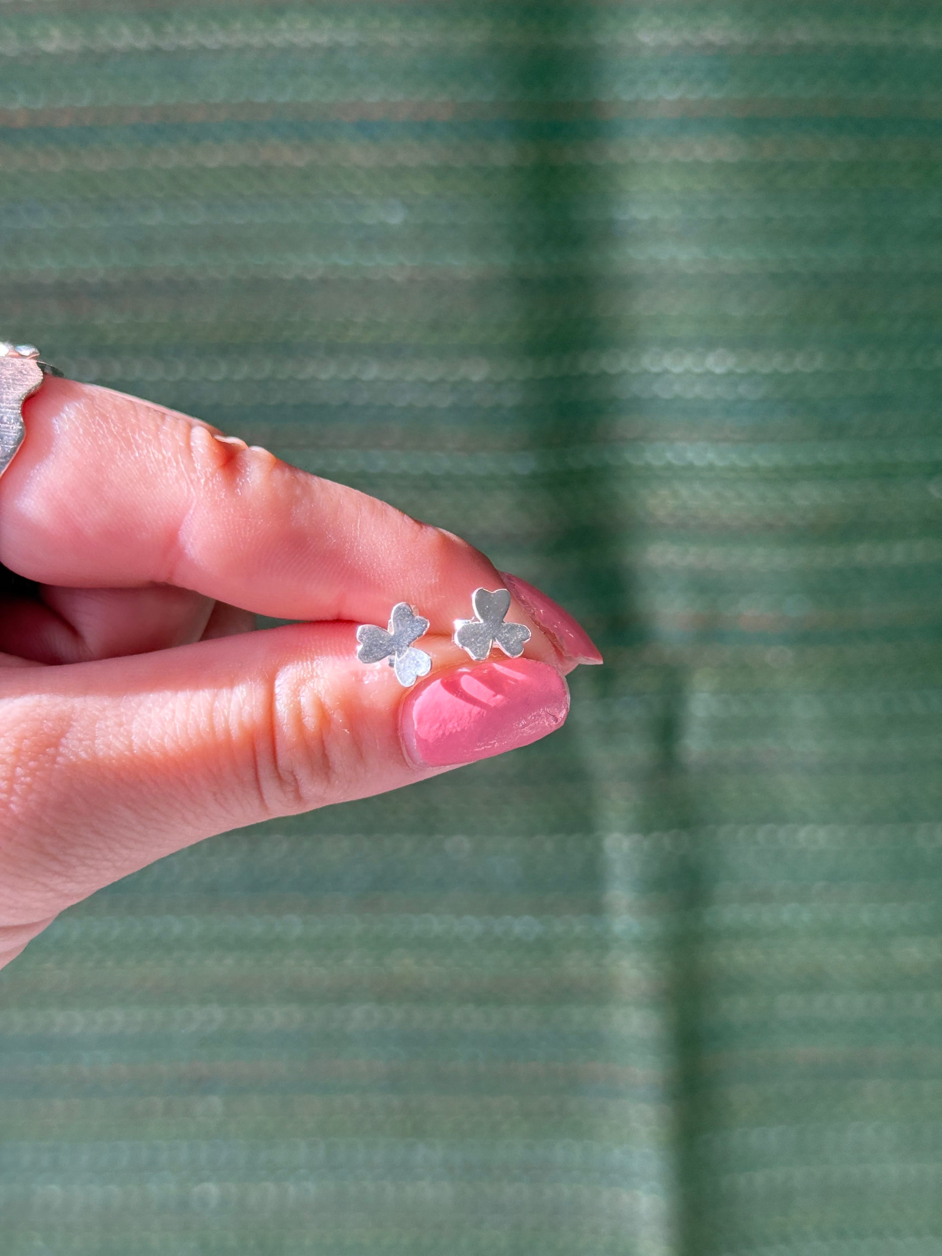 Martina Hamilton Shamrock | Sterling Silver Stud Earrings