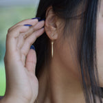 Martina Hamilton Síoda | 9ct Solid Gold Drop Earrings Small