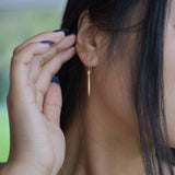 Martina Hamilton Síoda | 9ct Solid Gold Drop Earrings Small