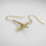 Martina Hamilton Síoda | 9ct Solid Gold Drop Earrings Small