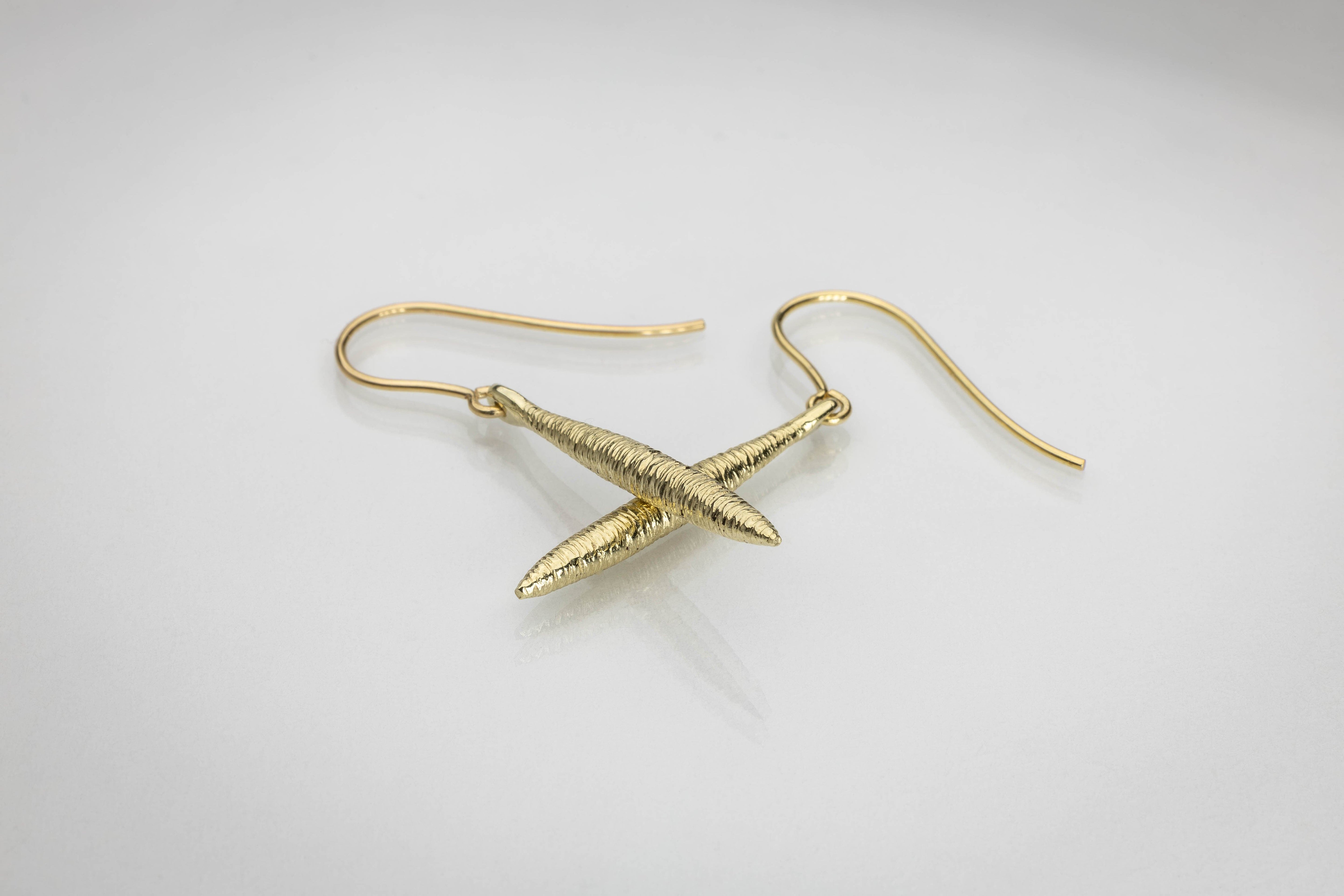 Martina Hamilton Síoda | 9ct Solid Gold Drop Earrings Small