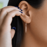 Martina Hamilton Síoda | 9ct Solid Gold Drop Earrings Small